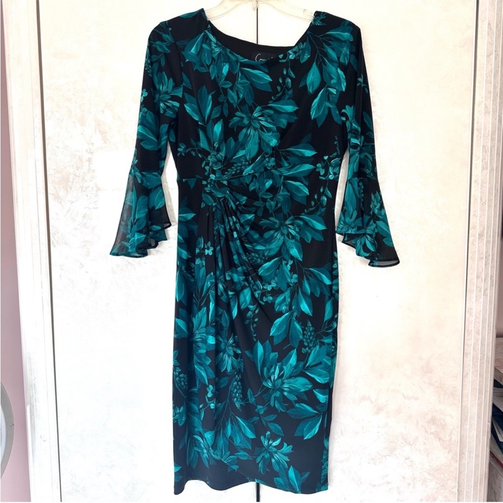 Bell Sleeve Sheath Cocktail Dress